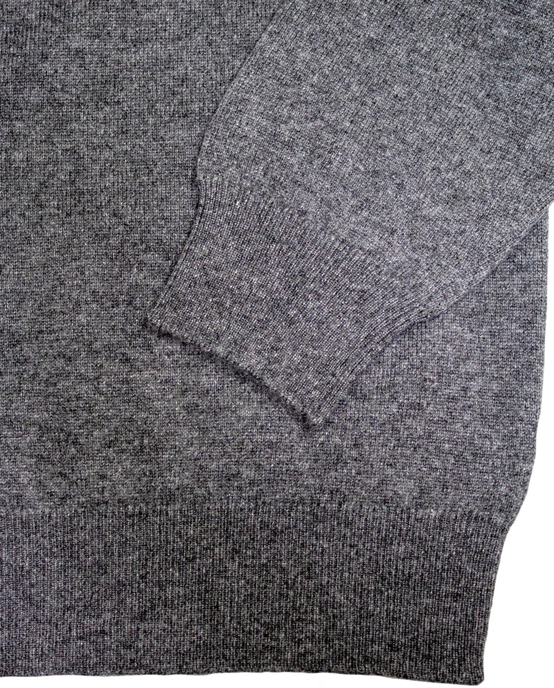 CASHMERE 1/4 ZIP SWEATER IN CHARCOAL