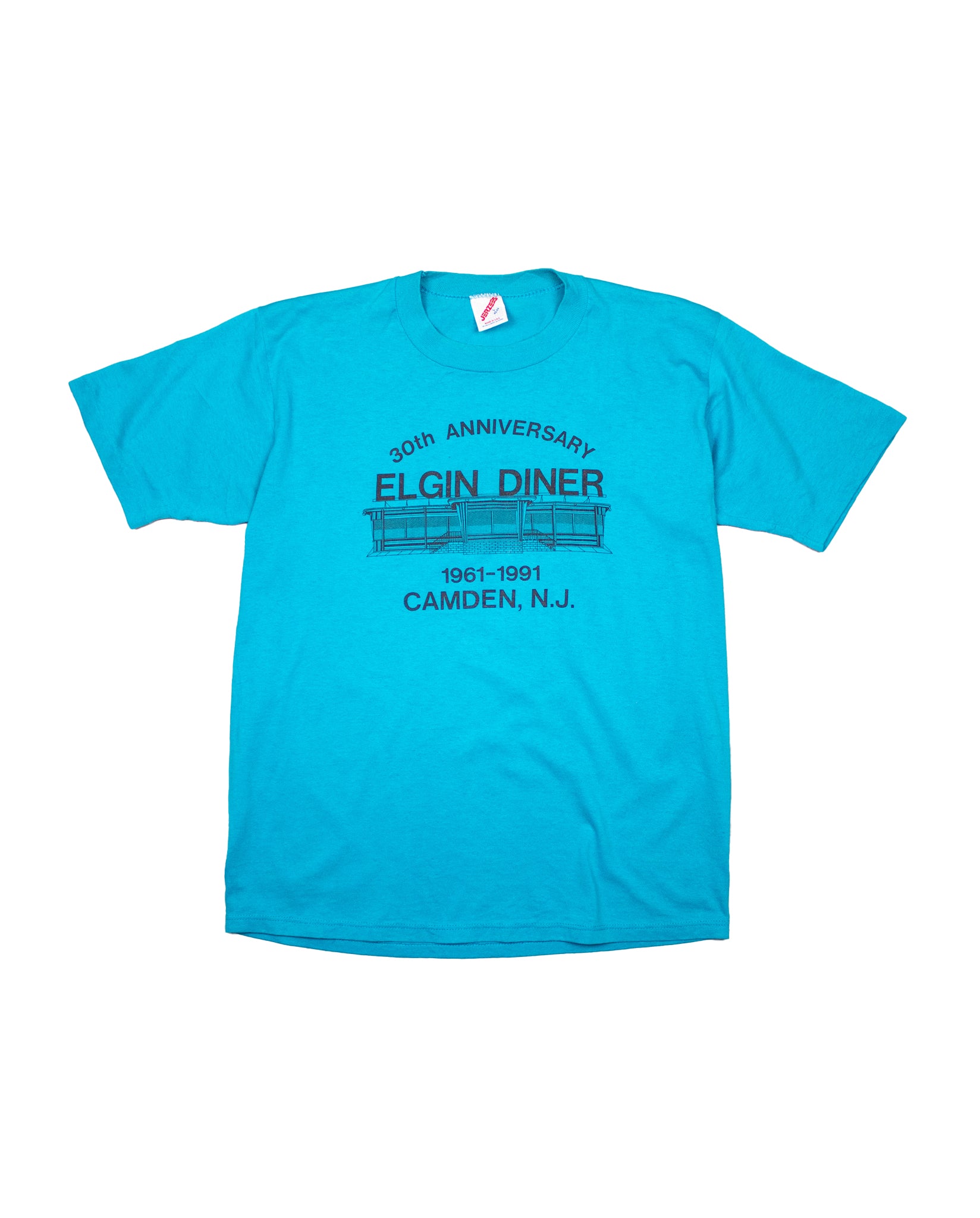 Elgin Diner 30th Anniversary Print T-shirt in Turquoise