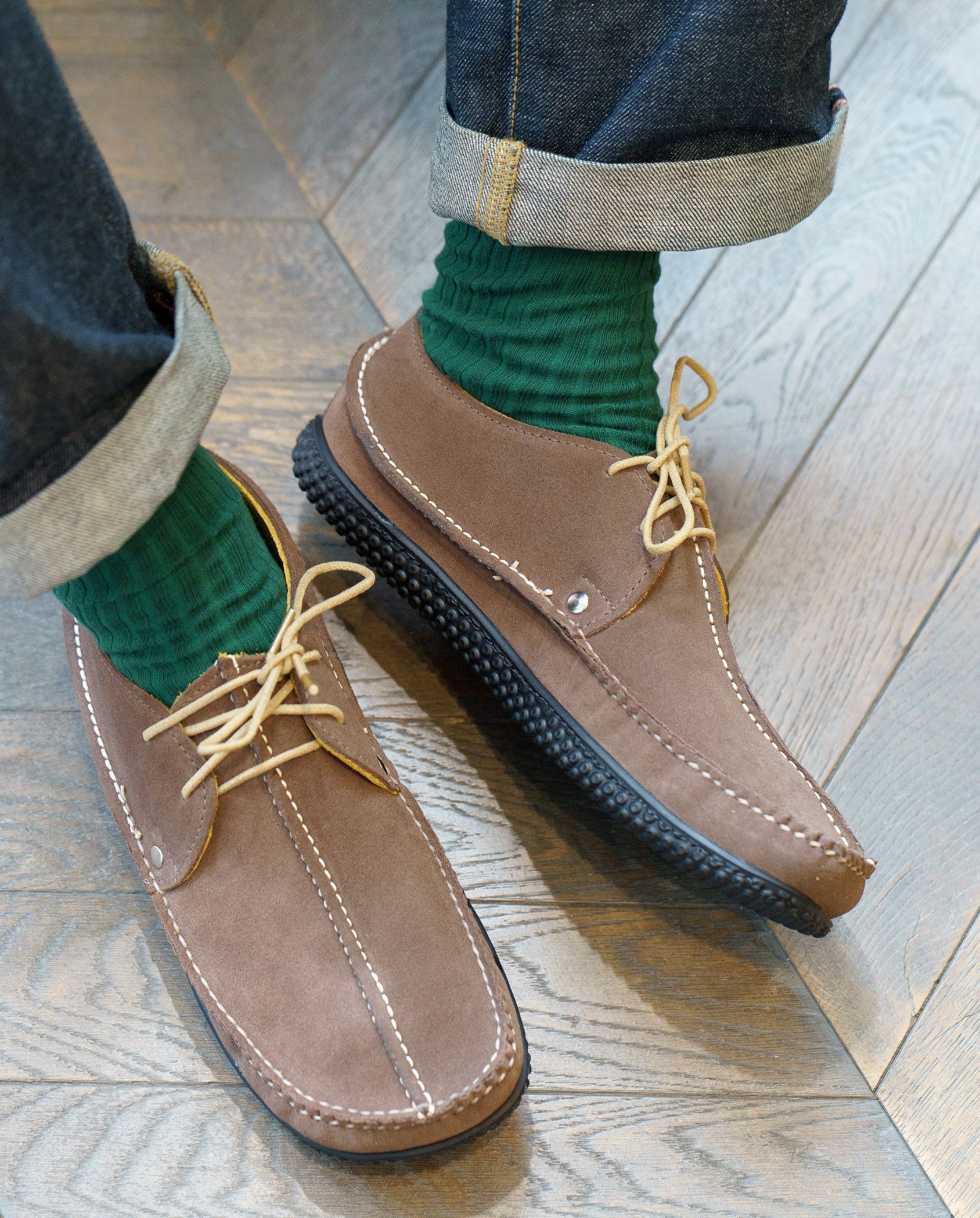 Quoddy Meridian Exersole® Shoe in Chocolate Suede