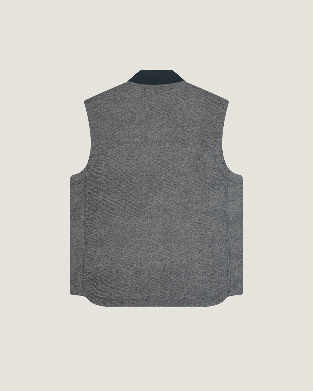 Grey Aldworth Double Face Wool Gilet
