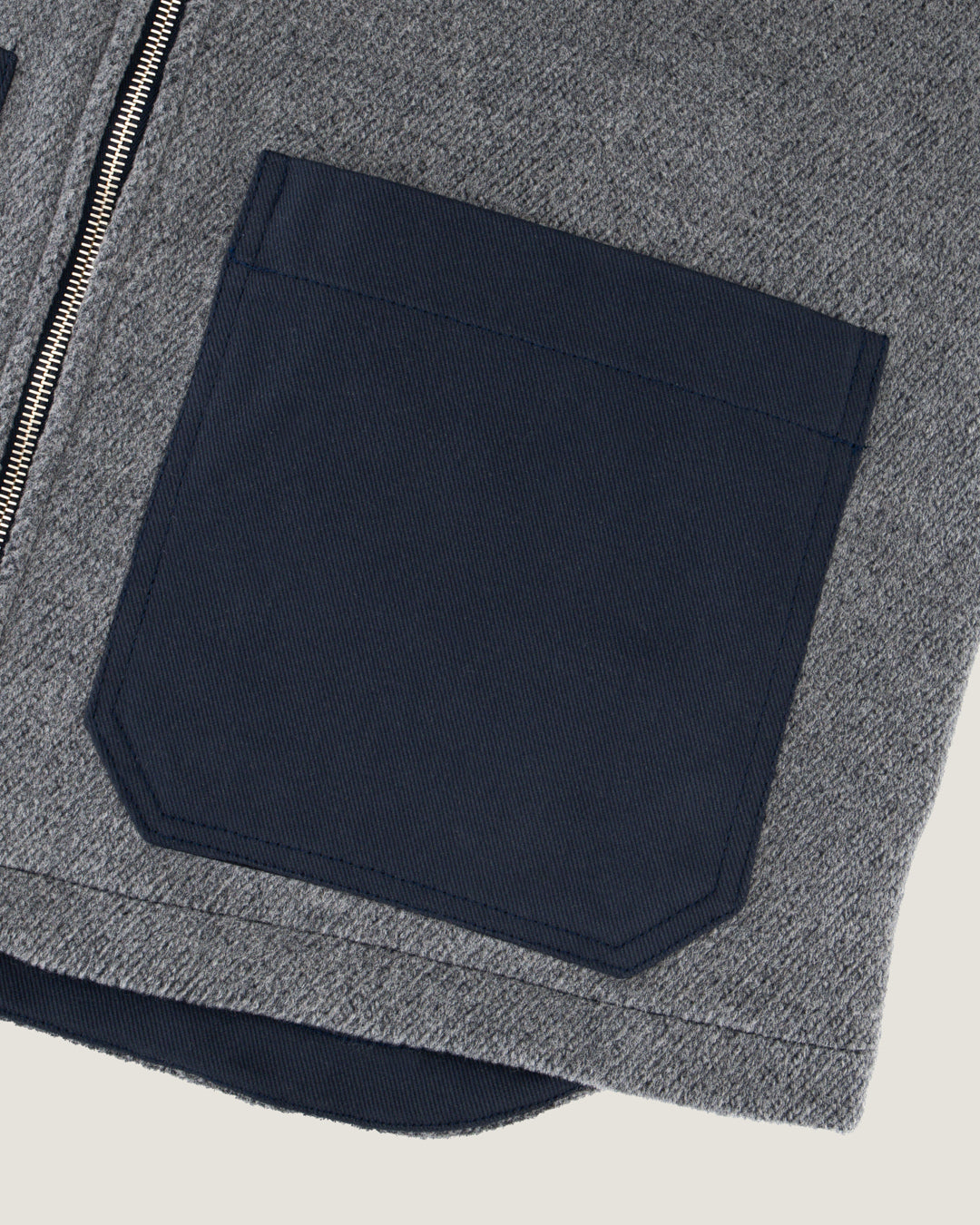 Grey Aldworth Double Face Wool Gilet