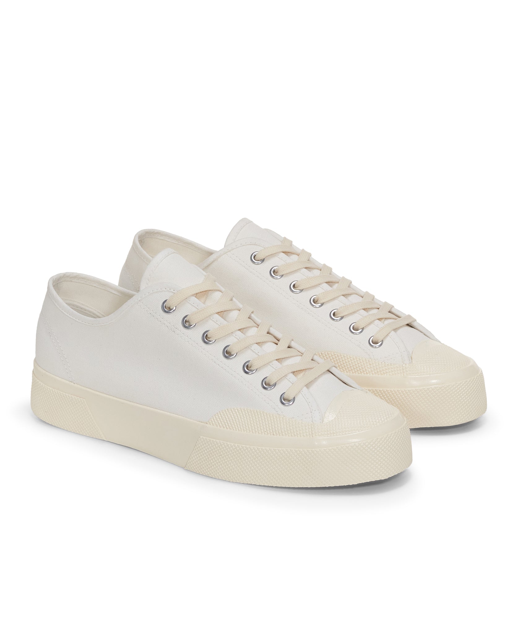 SUPERGA 2432 WORKS LOW CUT COTTON CANVAS - OFF WHITE