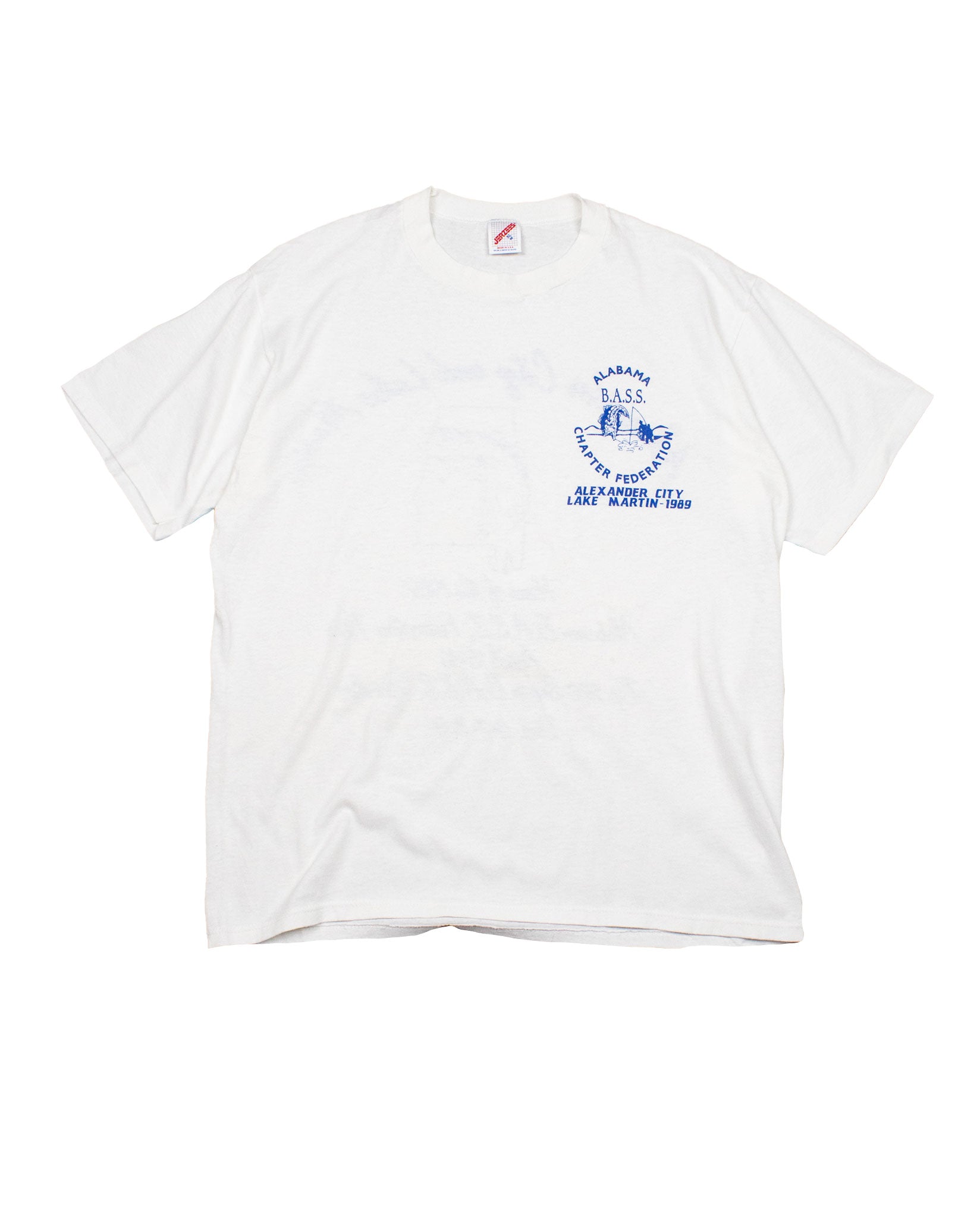 Alabama Bass Vinyl Print T-shirt in Off White