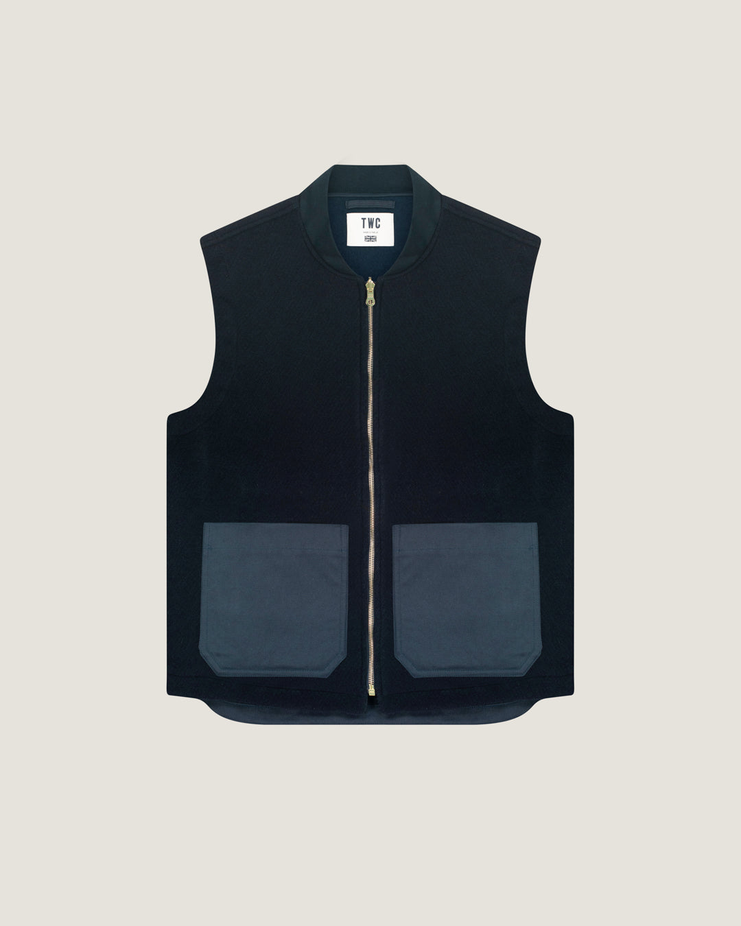 Double Face Navy Aldworth Wool Gilet