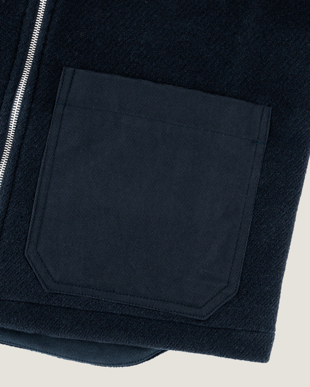 Double Face Navy Aldworth Wool Gilet