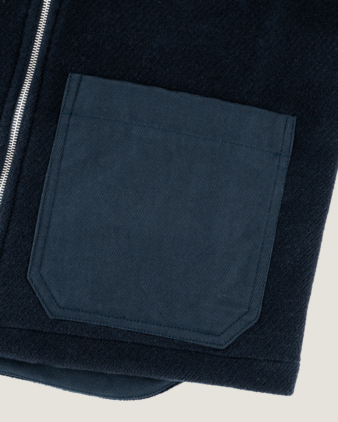 Double Face Navy Aldworth Wool Gilet