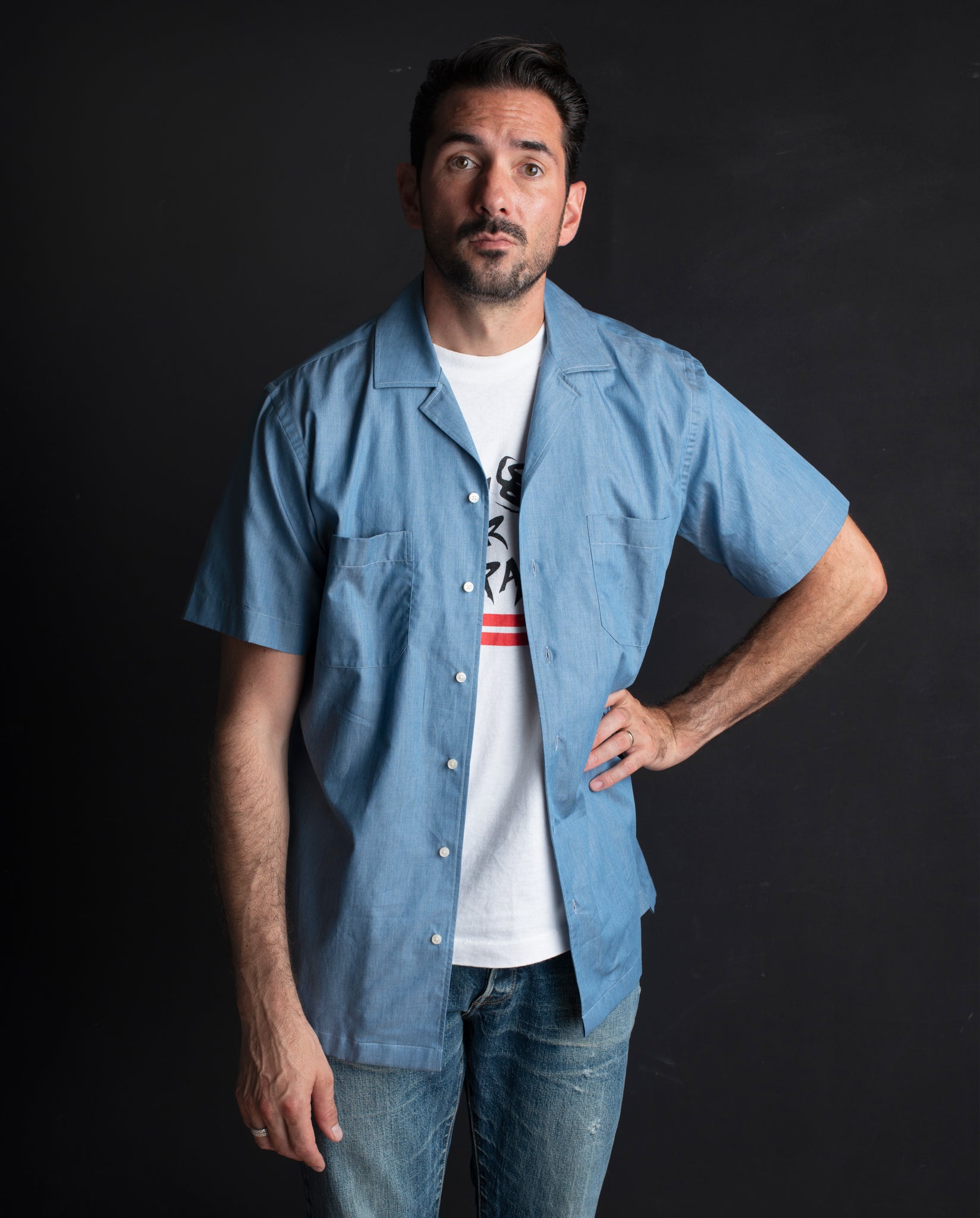 REUBEN COTTON SHIRT - CHAMBRAY