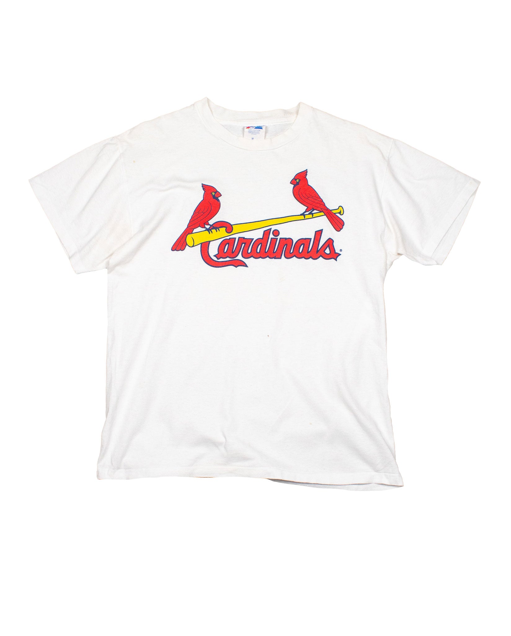 Cardinals (Birds) Vinyl Print T-shirt in Off White