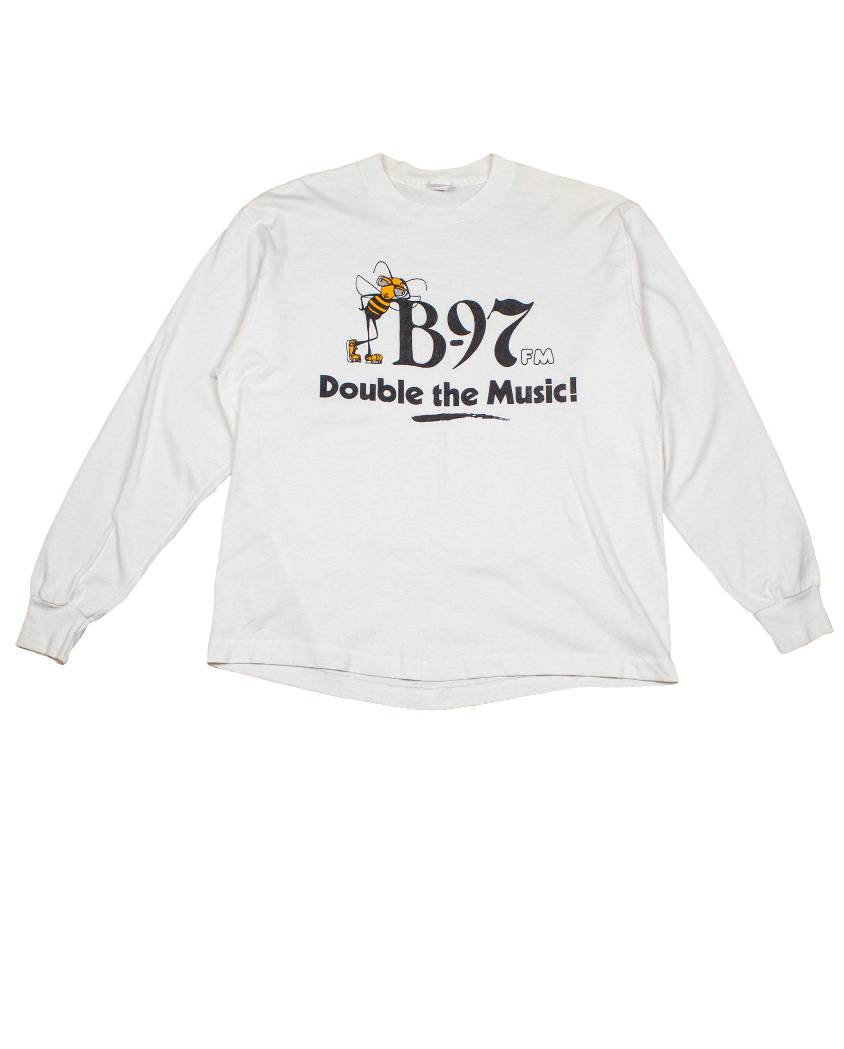 B97 Vinyl Print Long-sleeve T-shirt in Off White