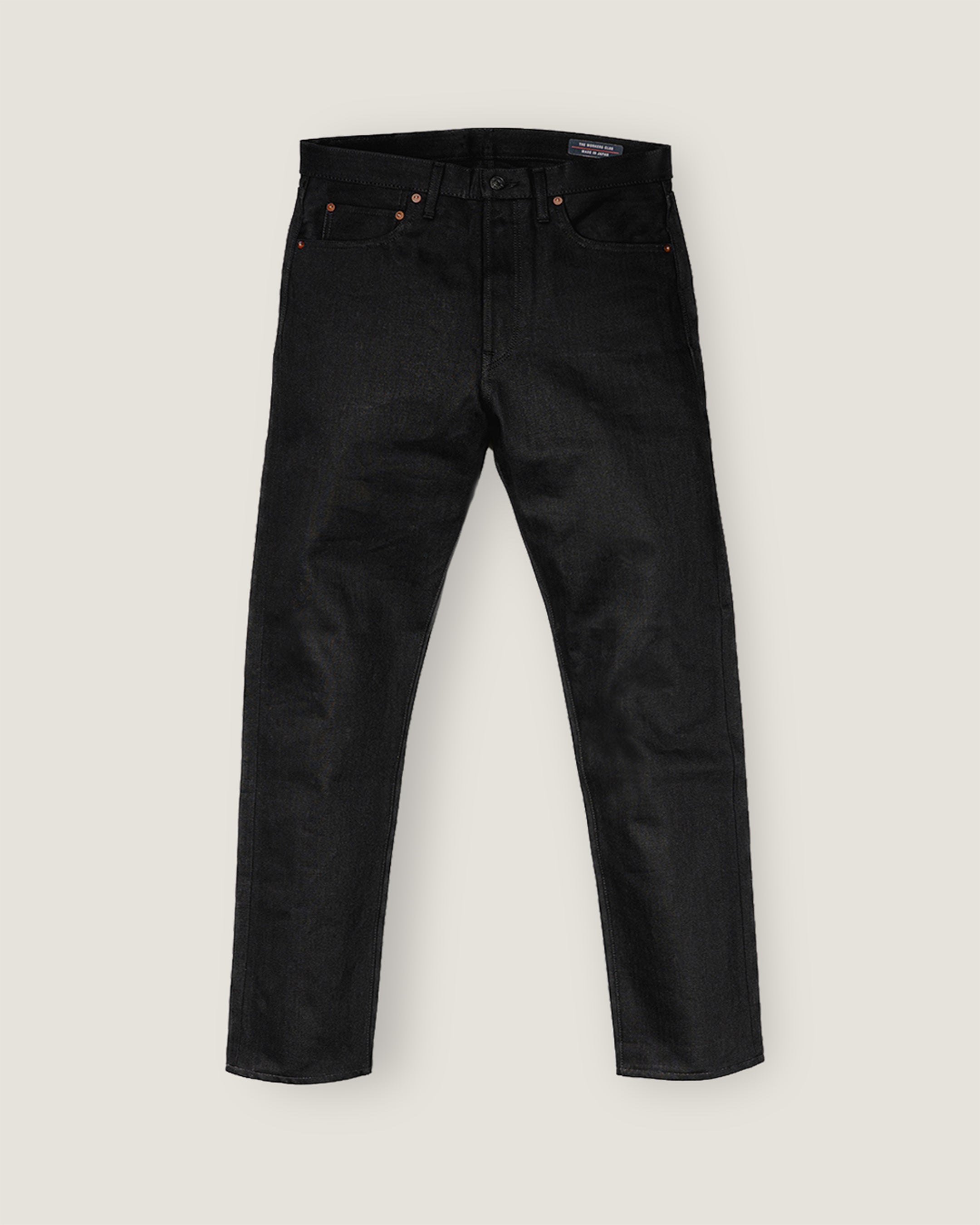 Black Relaxed Fit 007 Raw Selvedge Jeans