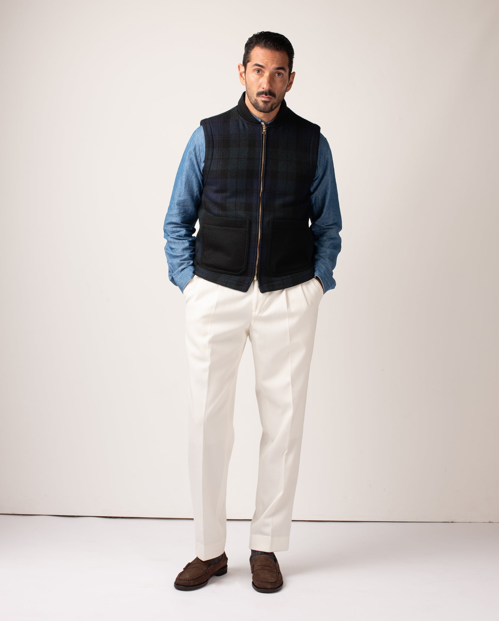 ALDWORTH GILET - BLACKWATCH  CHECK