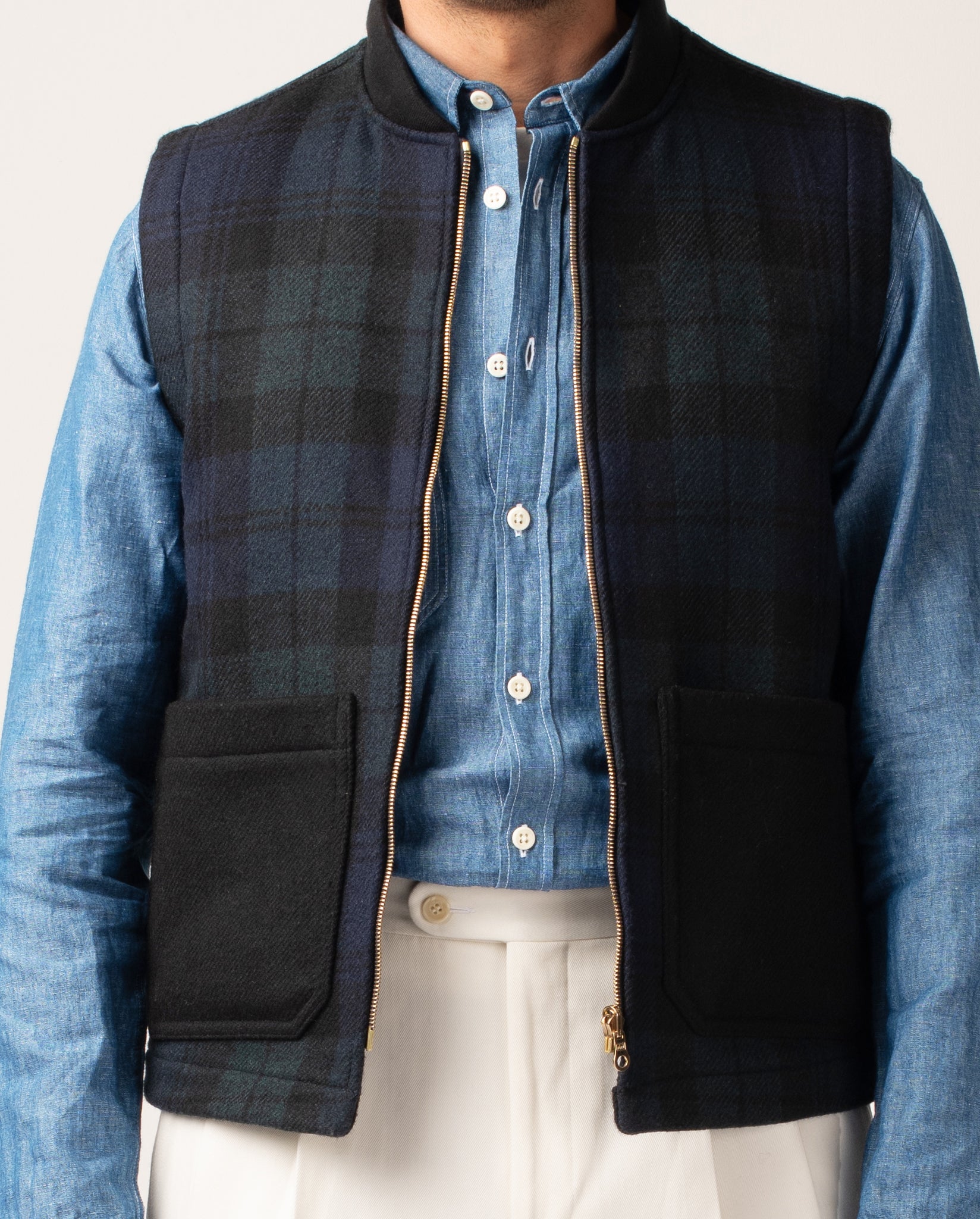 ALDWORTH GILET - BLACKWATCH  CHECK