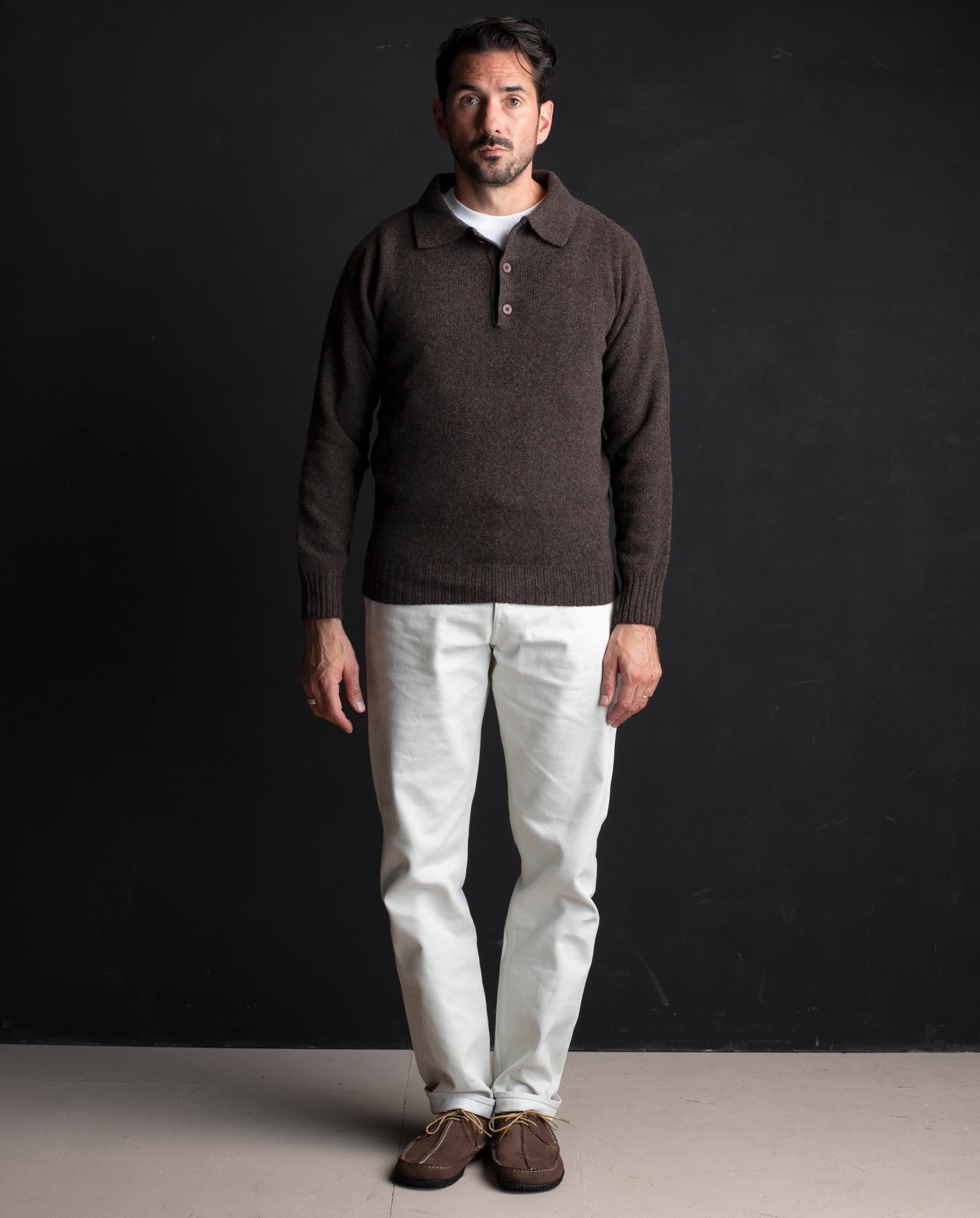 GEORGE POLO SWEATER - BRACKEN