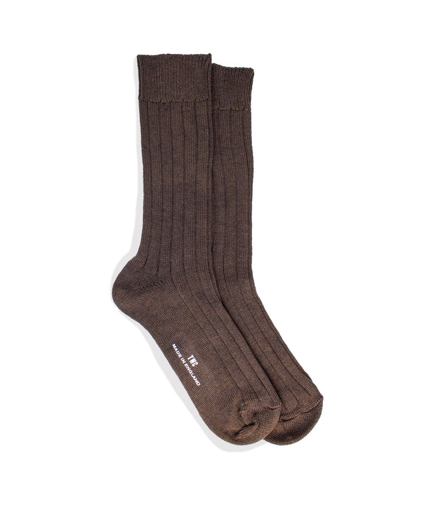 MERINO WOOL SOCKS - COCOA