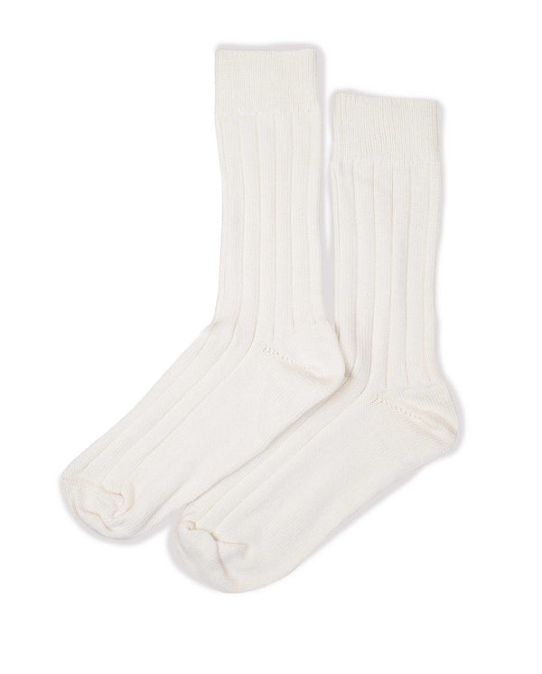 MERINO WOOL SOCKS IN CHALK