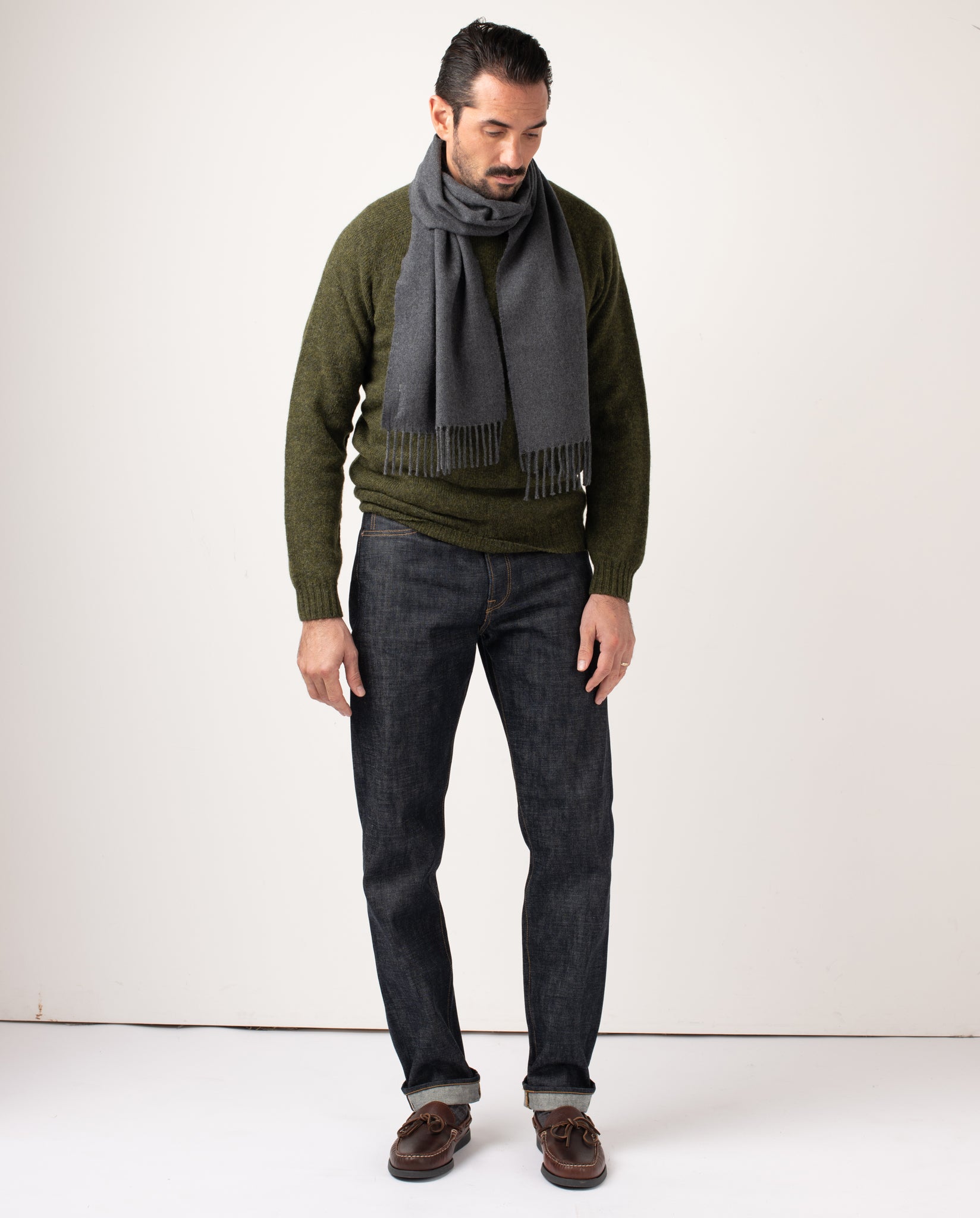 CASHMERE SCARF - CHARCOAL