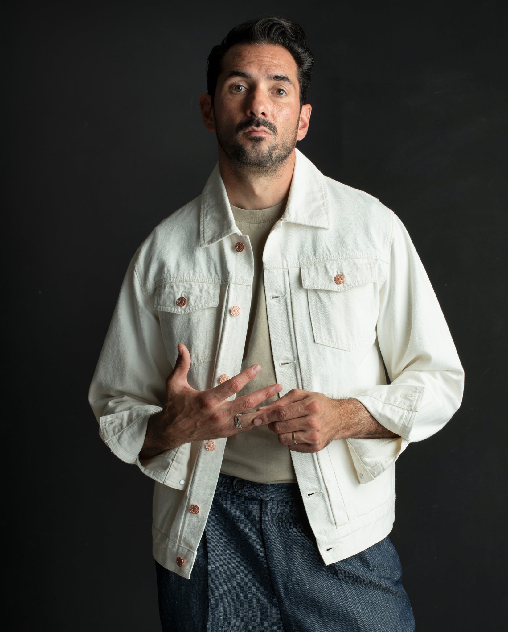 BIRCH DENIM JACKET - ECRU RINSE