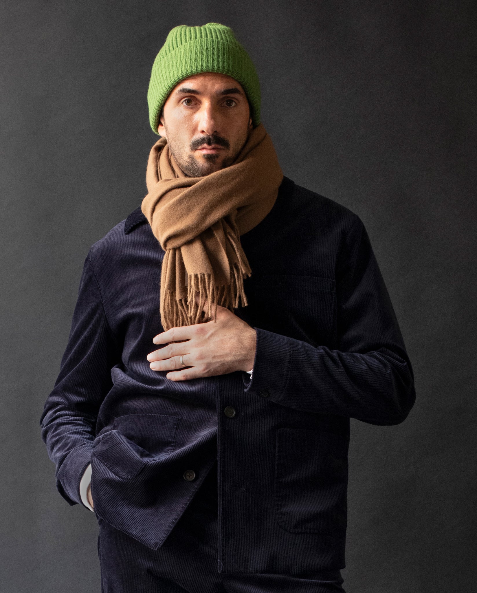 MOSS MERINO WOOL BEANIE