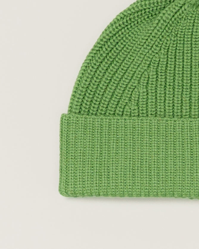 Moss Green Merino Wool Beanie