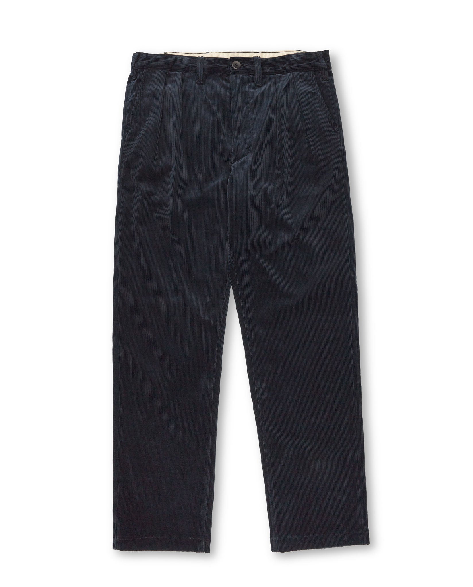 HYTHE PLEAT CORD CHINO - NAVY