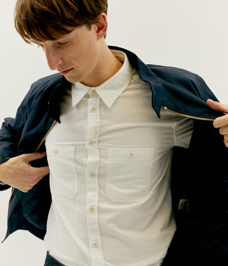 LEWIS OXFORD SHIRT IN WHITE