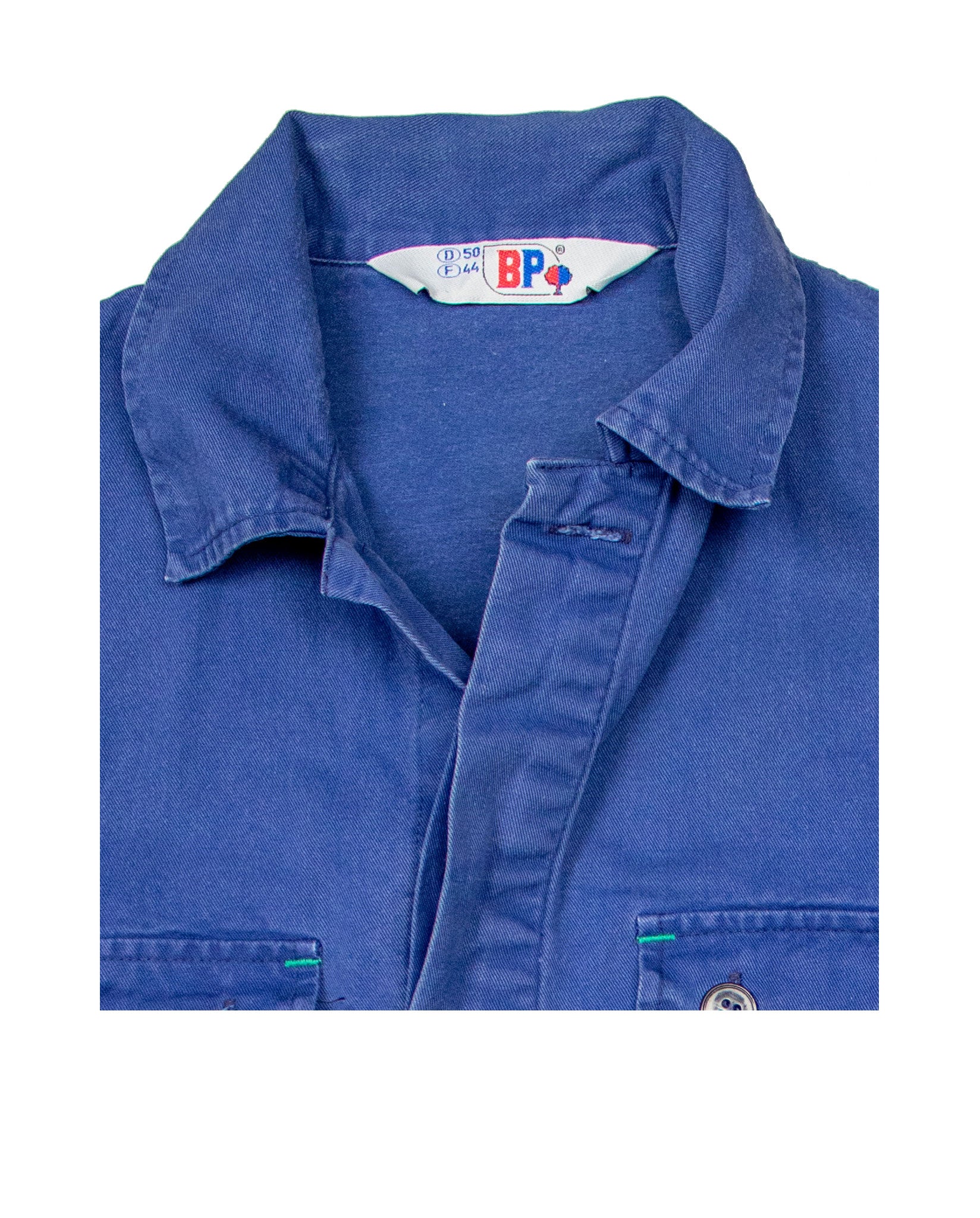 Short Workwear Jacket With Patch in French Blue