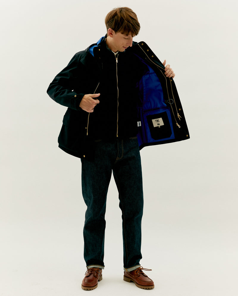 JEFFERSON SHELL JACKET IN NAVY & COBALT