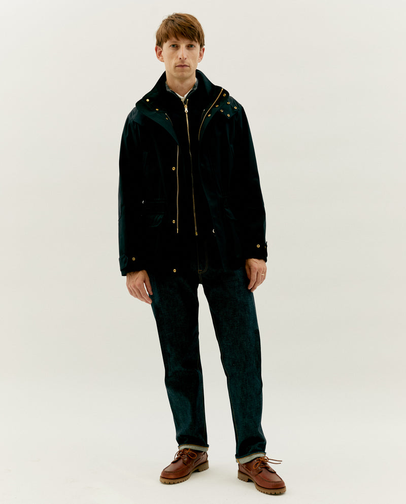 JEFFERSON SHELL JACKET IN NAVY & COBALT