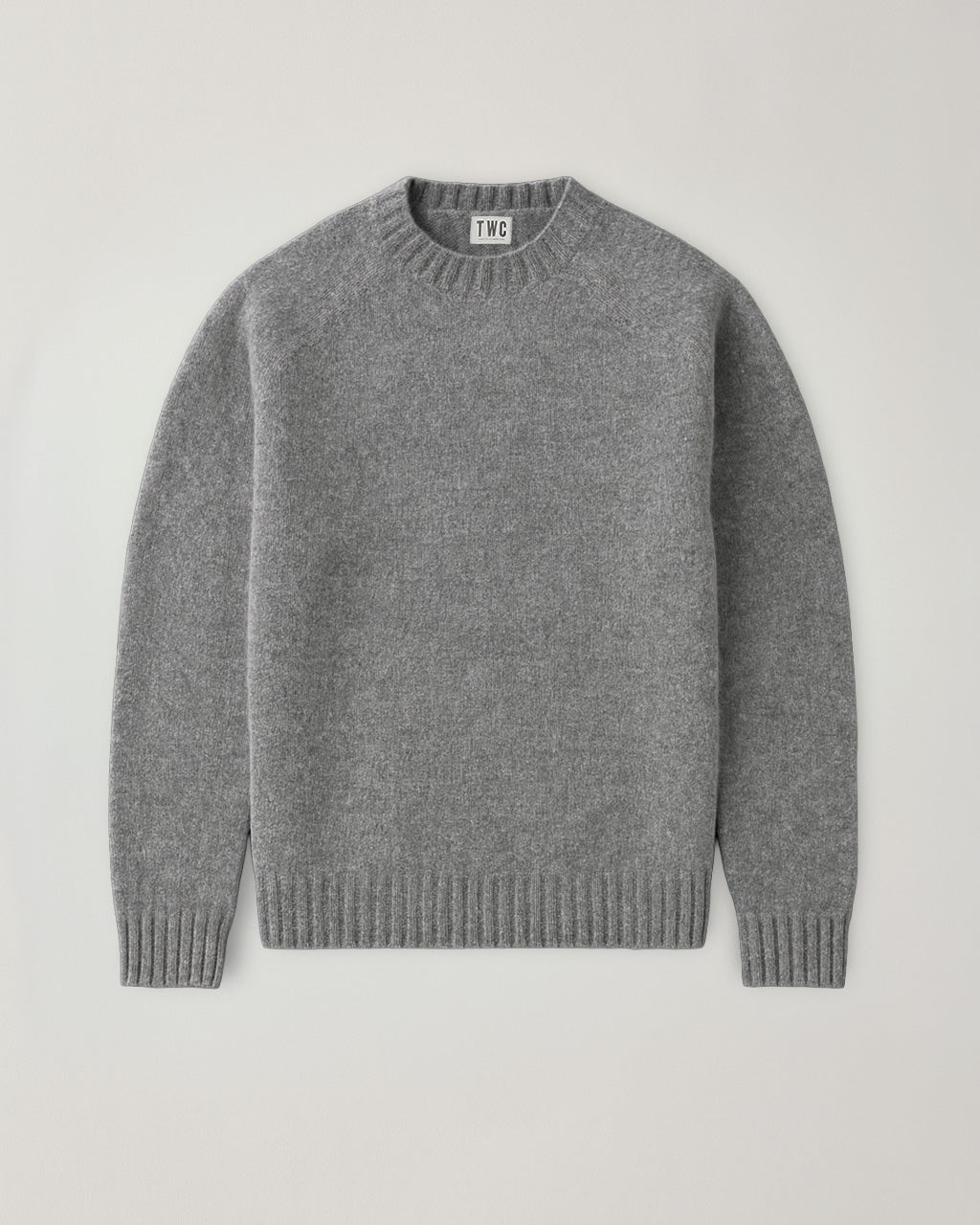 RUSKIN SHETLAND SWEATER - MID GREY