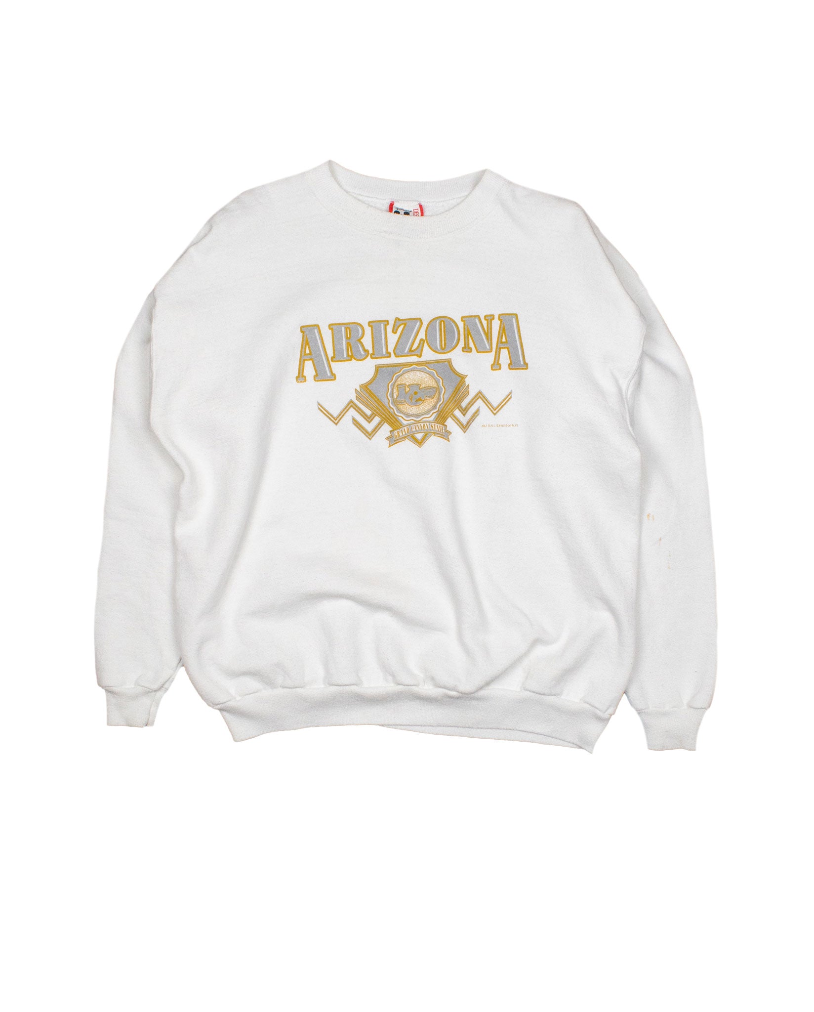 Arizona Vinyl Print Sweatshirt in Off White