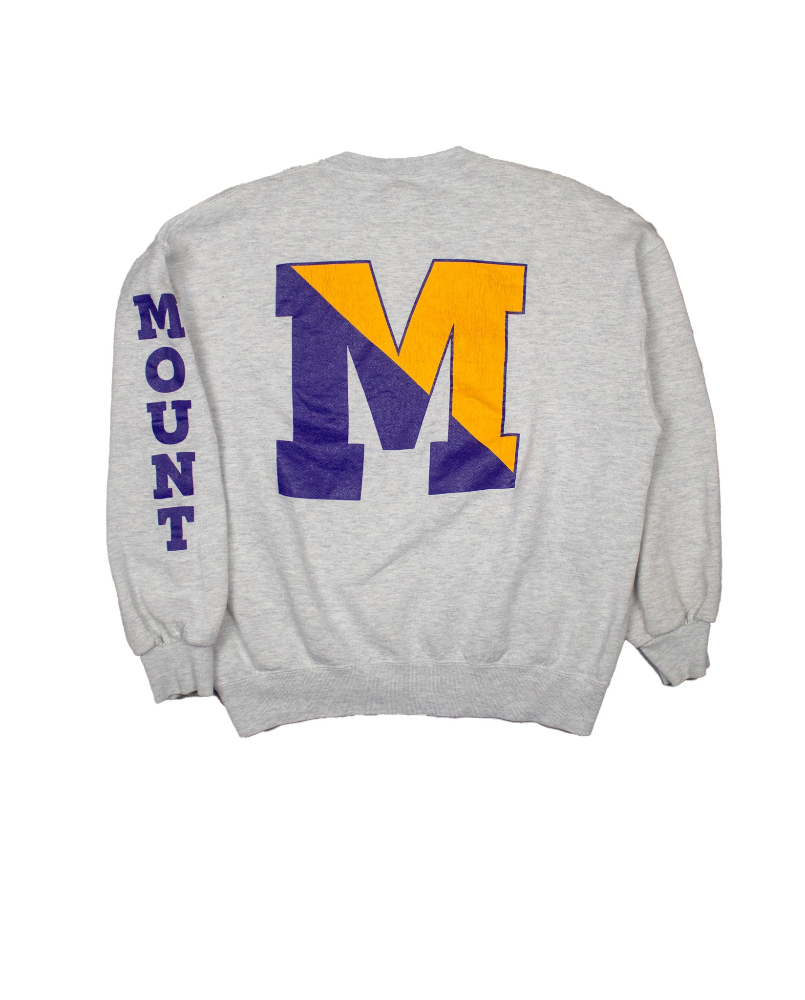 Mount St Joseph Vinyl Print Sweatshirt in Light Grey Marl