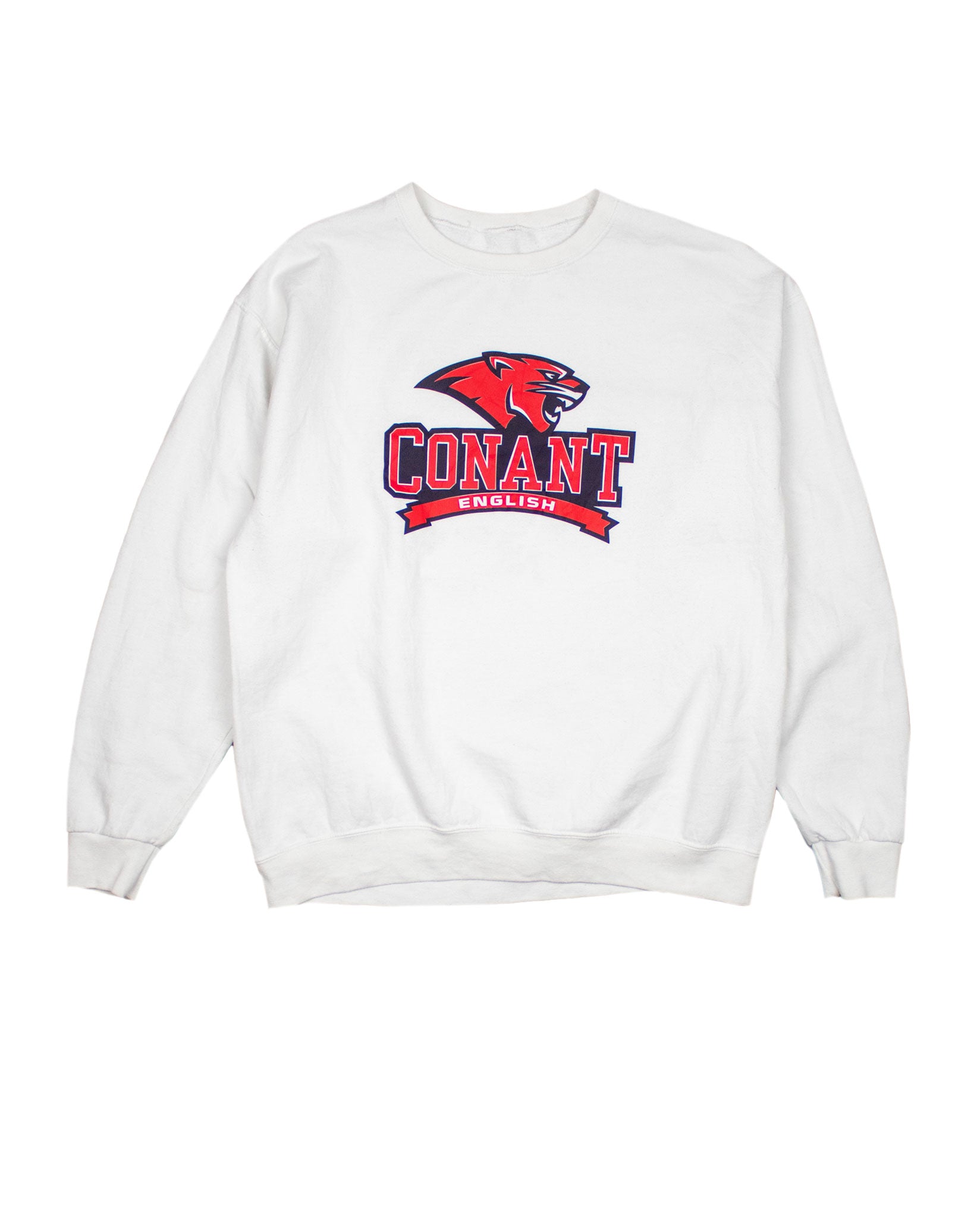 Conant English Vinyl Print Sweatshirt in Off White