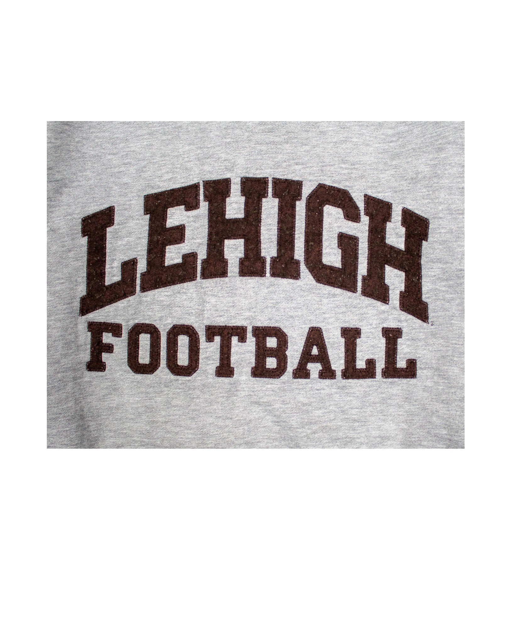 Lehigh Football Flock Print Sweatshirt in Grey Marl