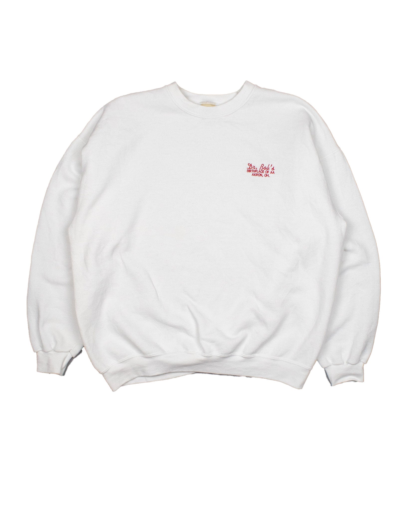 Dr Bobs Embroidered Sweatshirt in Off White