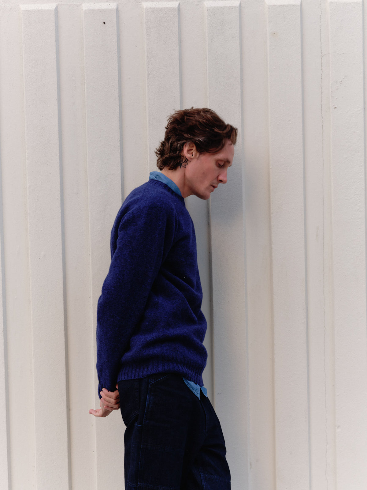 Ink Ruskin Shetland Wool Sweater