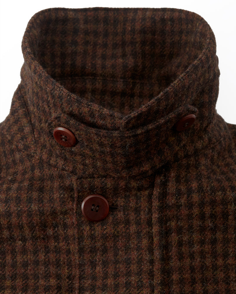 LAWRENCE FIELD JACKET IN BROWN WOOL CHECK