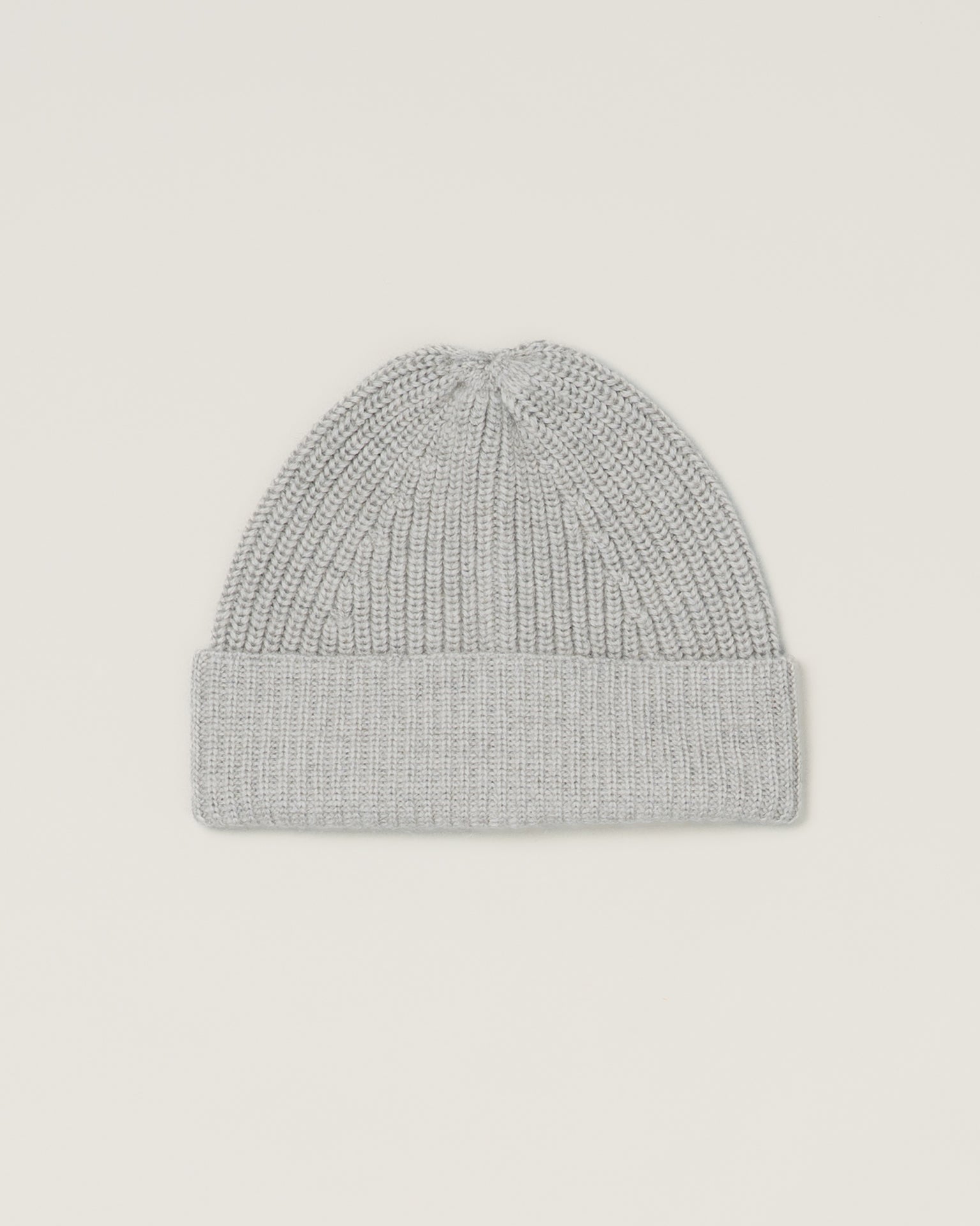 GREY MERINO WOOL BEANIE