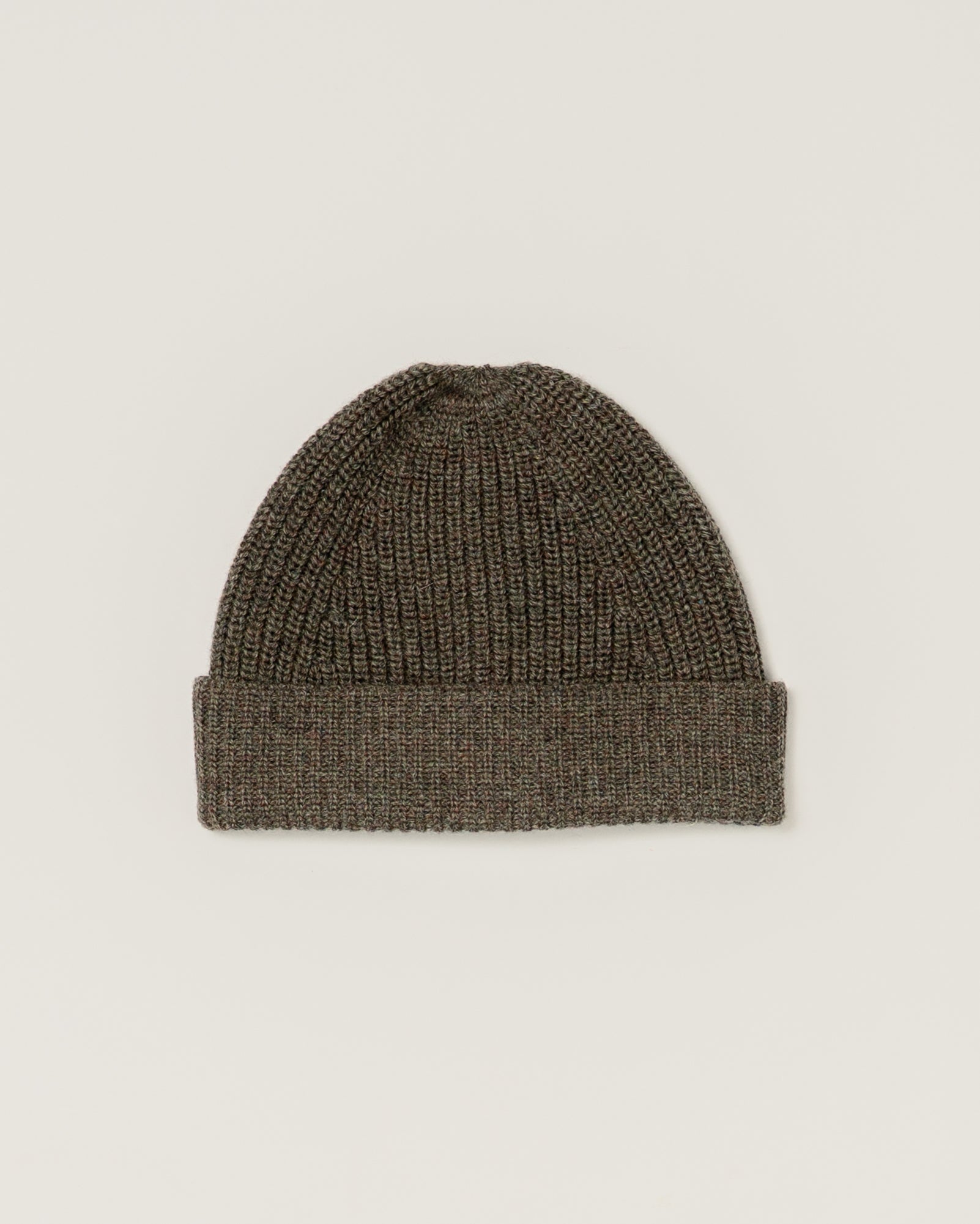 KHAKI MERINO WOOL BEANIE