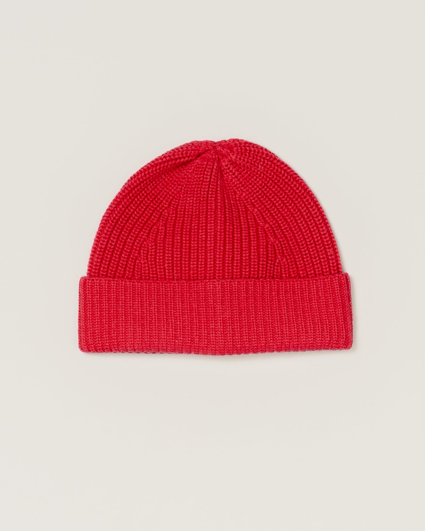 RED MERINO WOOL BEANIE