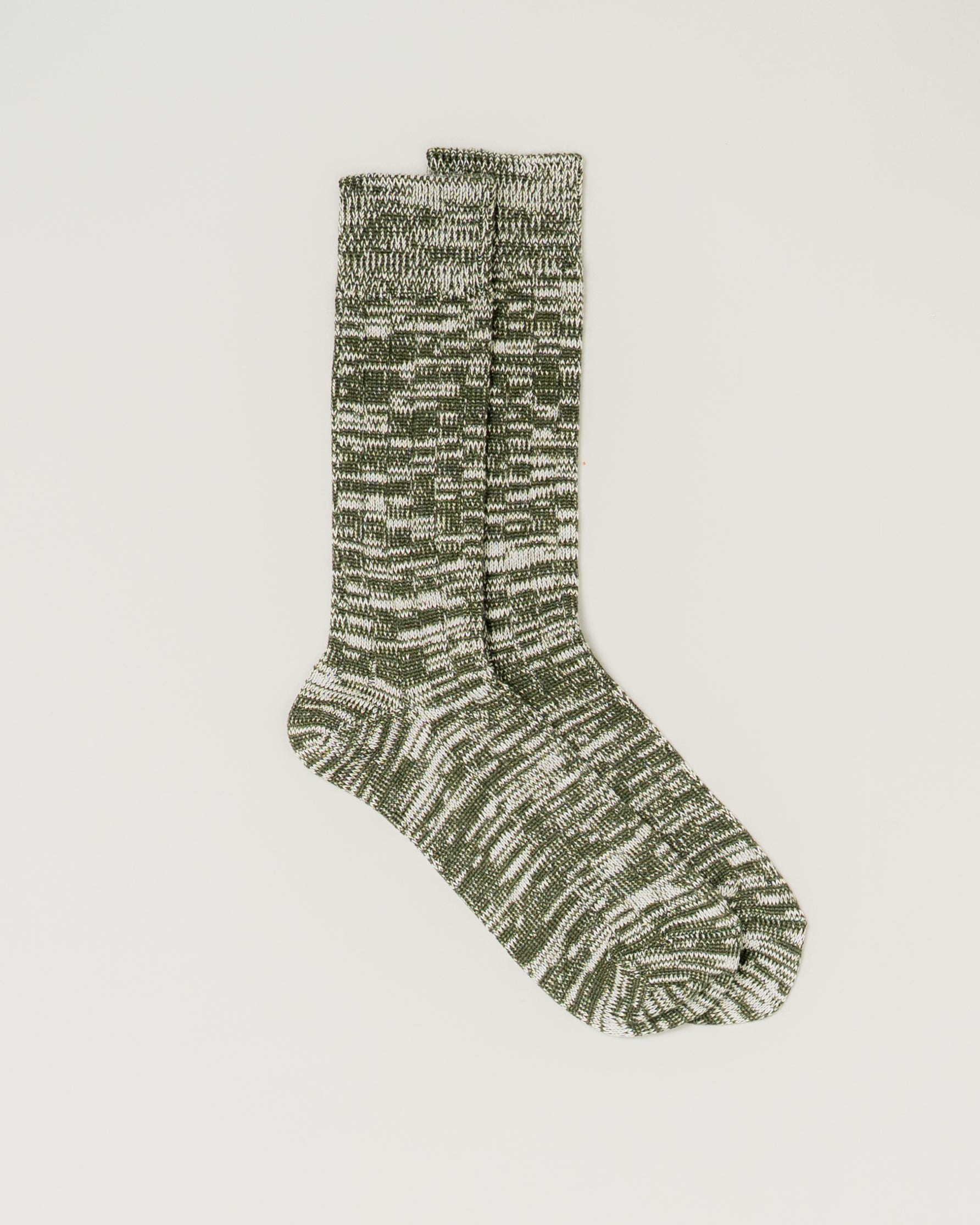 GREEN MARL MERINO WOOL SOCKS