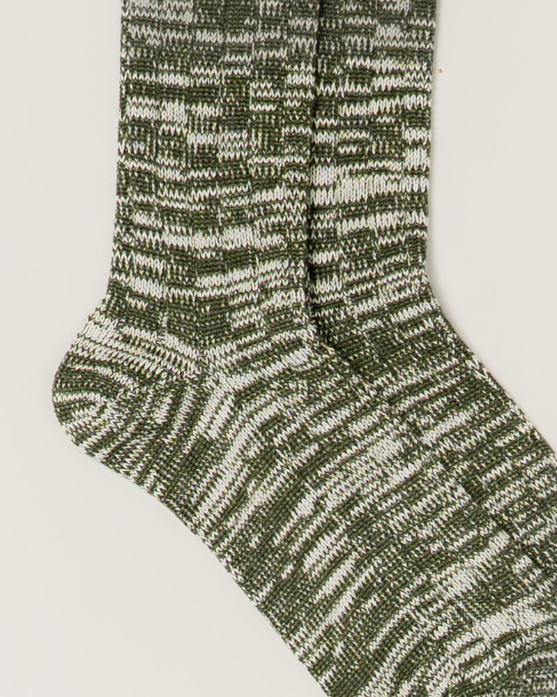GREEN MARL MERINO WOOL SOCKS