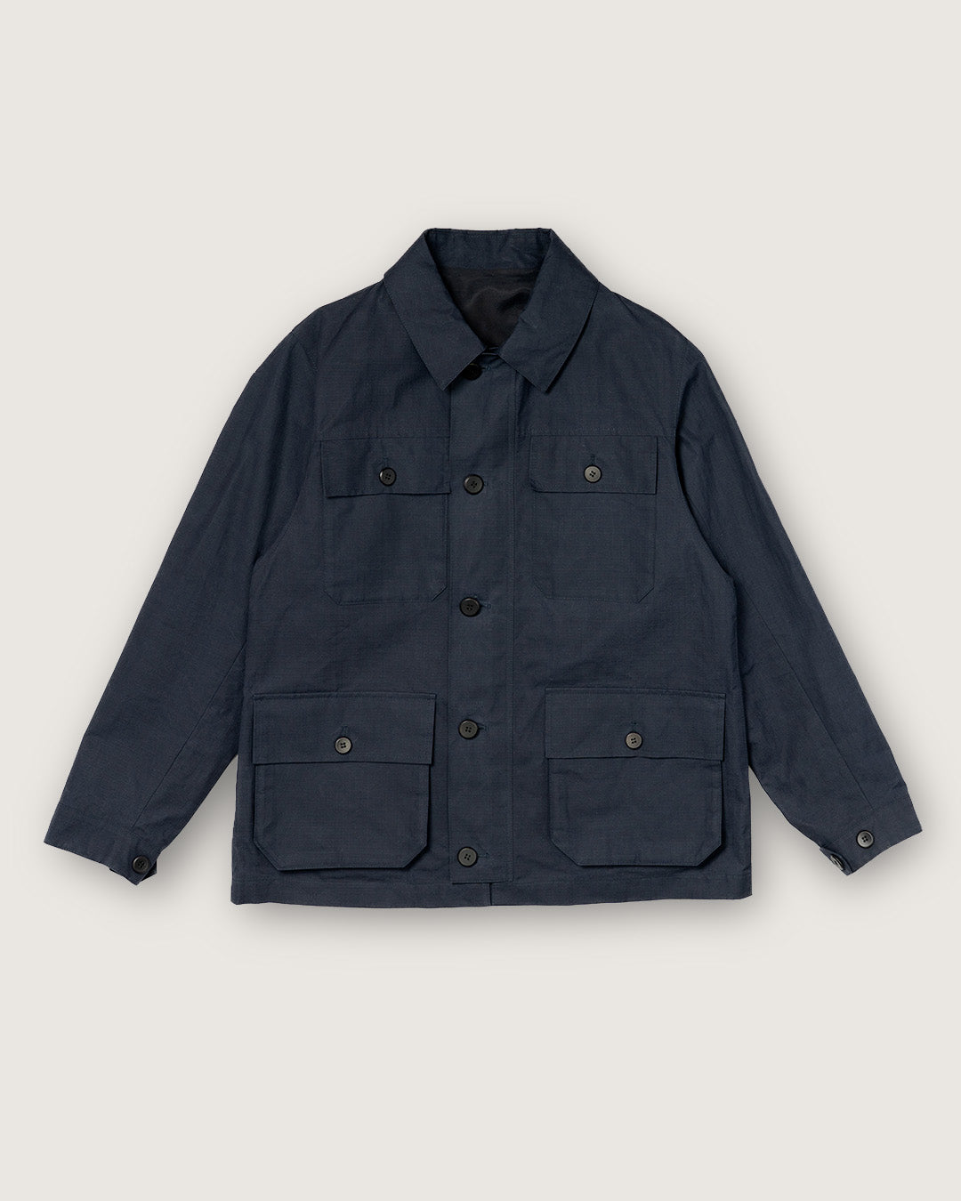 LAWRENCE FIELD JACKET NAVY WAXED RIPSTOP