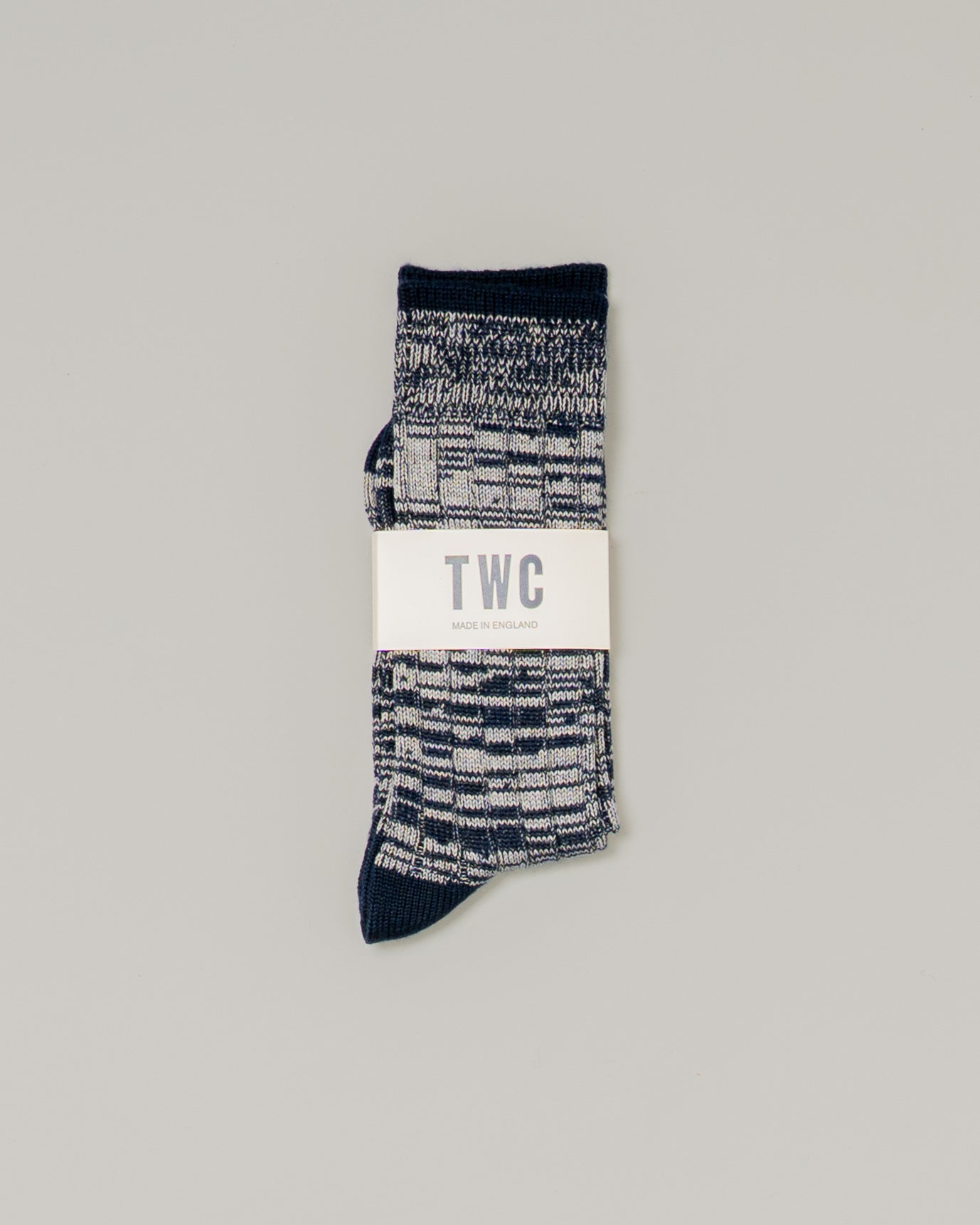 NAVY MARL MERINO WOOL SOCKS