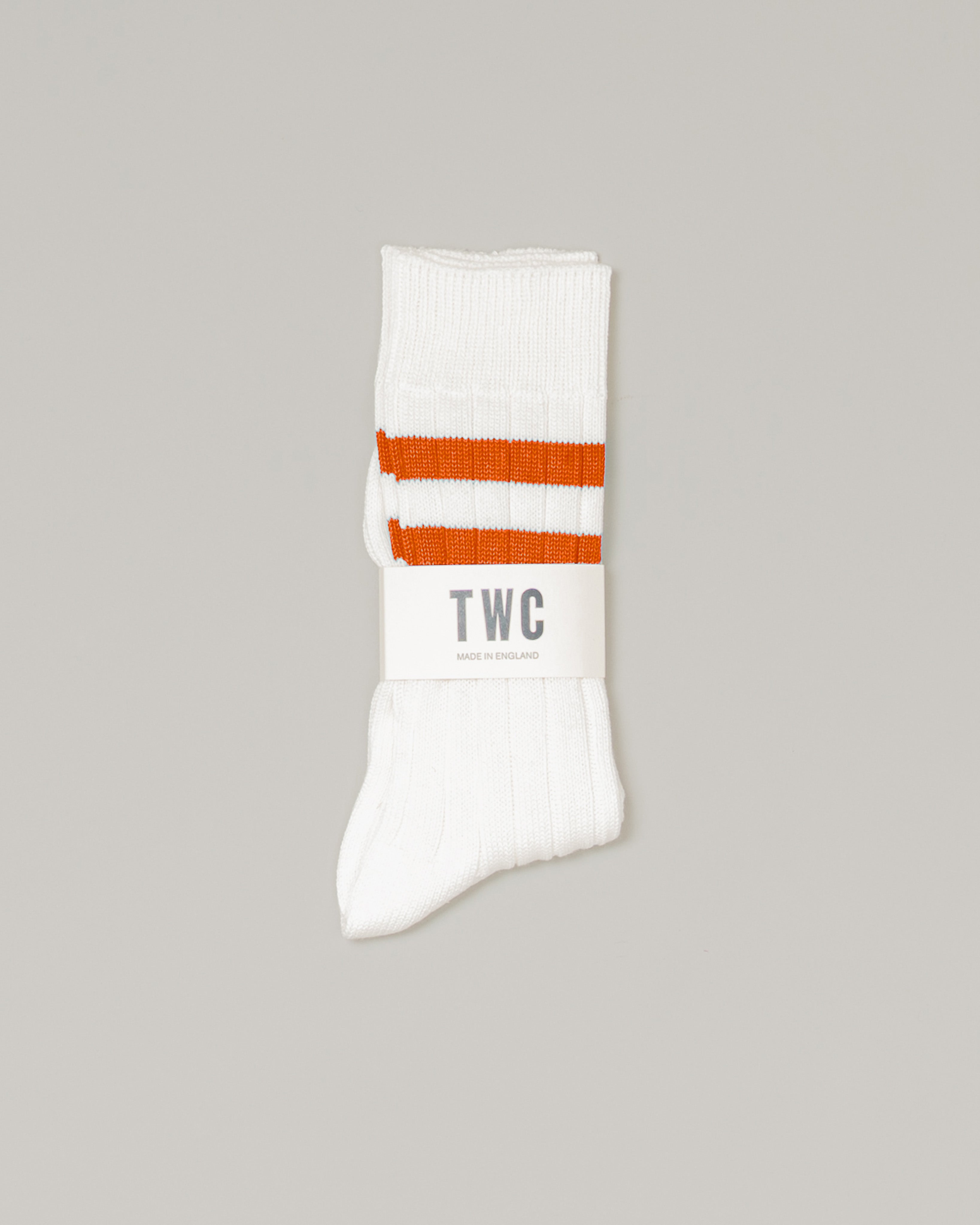 ORANGE STRIPE COTTON VARSITY SOCKS