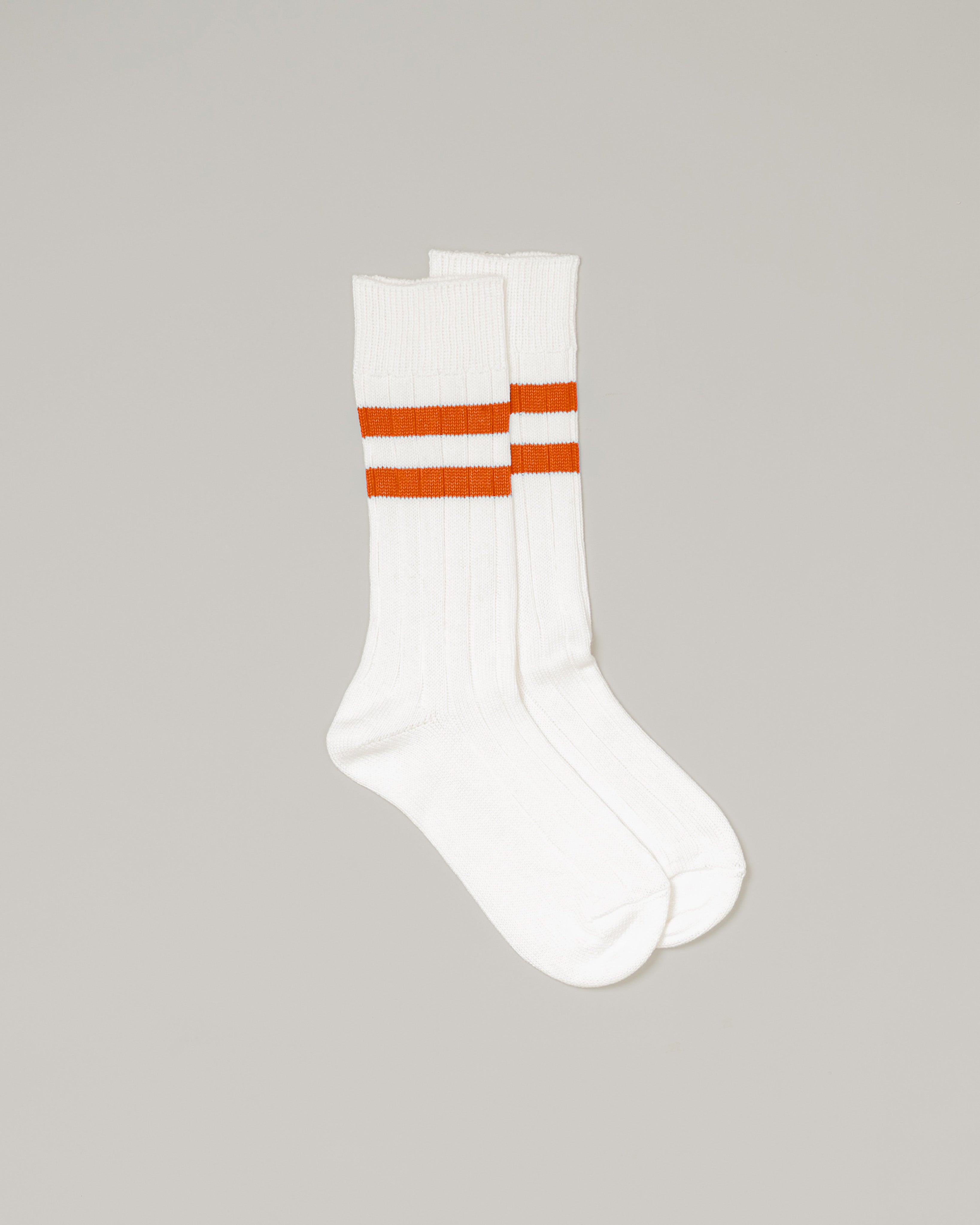 ORANGE STRIPE COTTON VARSITY SOCKS