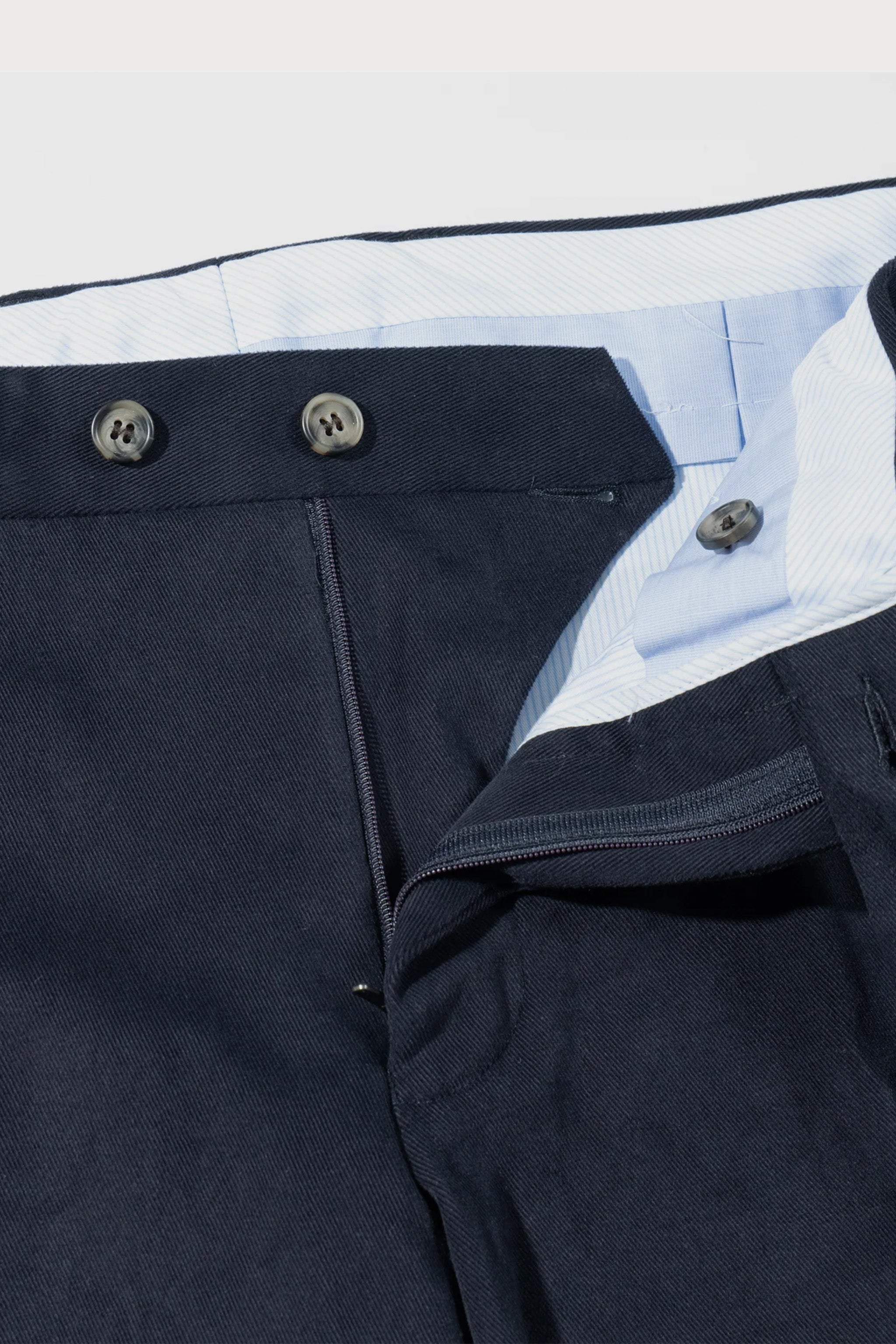 JACKSON BRUSHED COTTON TROUSERS - NAVY