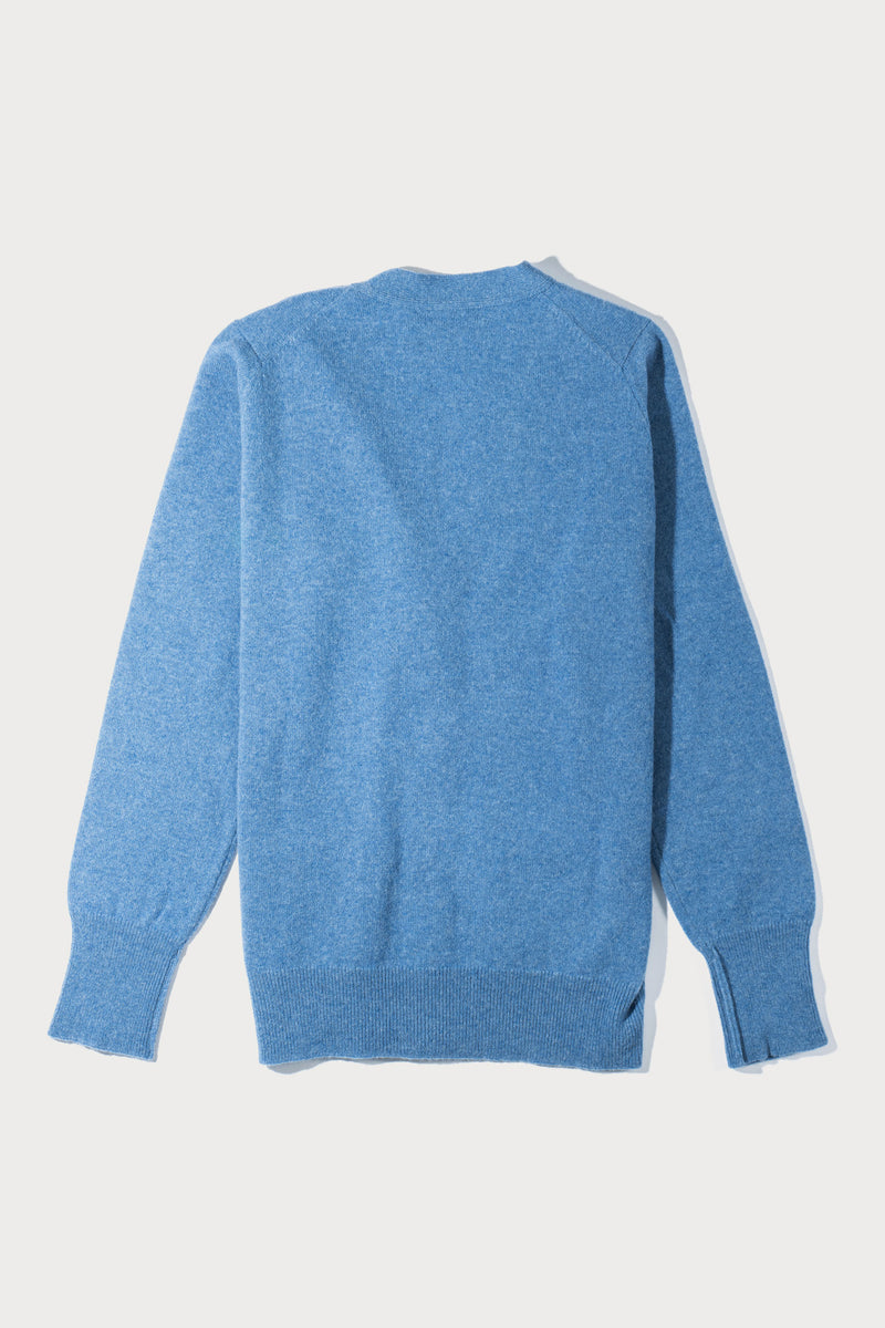 CLYDE BLUE LAMBSWOOL CARDIGAN