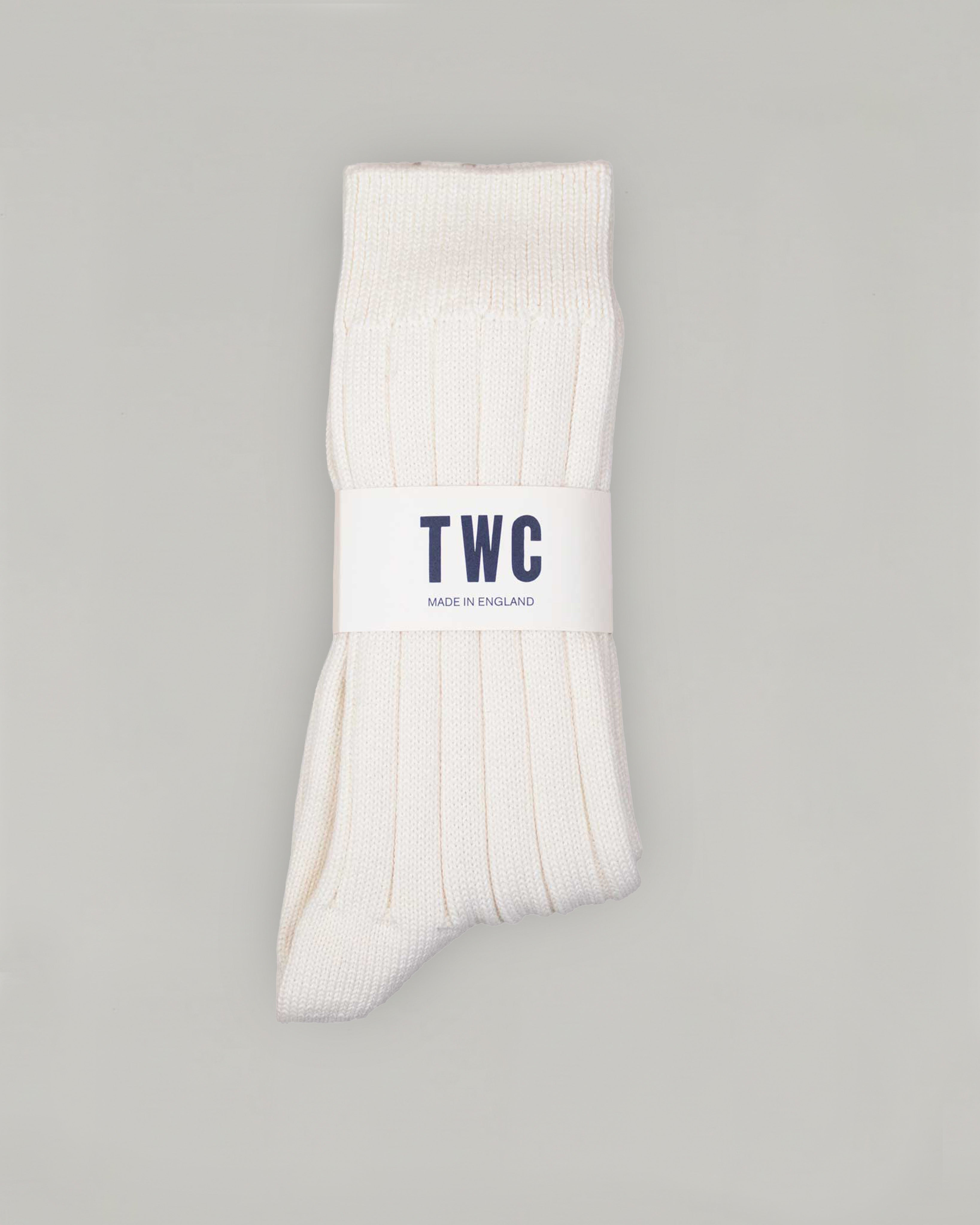 CHALK WHITE MERINO WOOL SOCKS