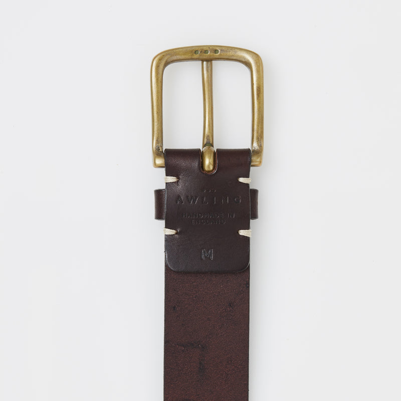 Awling Original belt - Walnut Brown/ Polished Brass